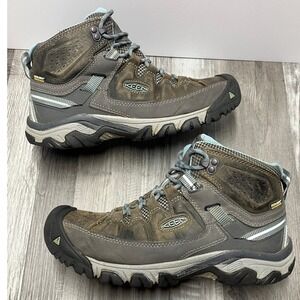 KEEN Targhee III Mid Waterproof Hiking Boots Women's 10 Magnet/Atlantic Blue